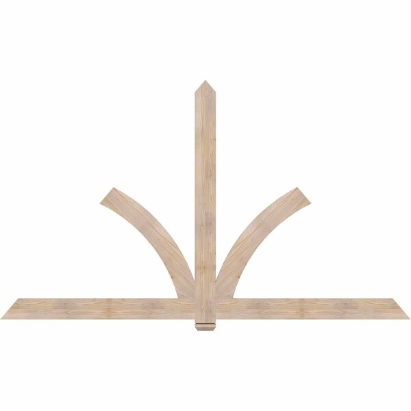 Ekena Millwork Redmond Smooth Timber Gable Bracket, Douglas Fir, 108"W x 63"H x 1 1/2"D x 5 1/2"F, 14/12 Pitch GBW108X63X0206RED00SDF - main